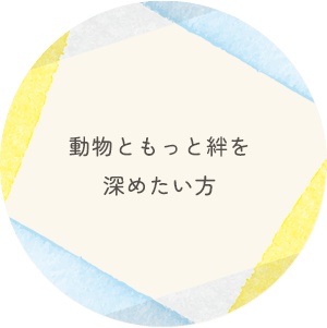動物ともっと絆を深めたい方